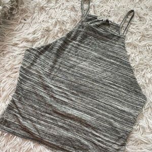 Charlotte Russe Grey Cropped Tanktop